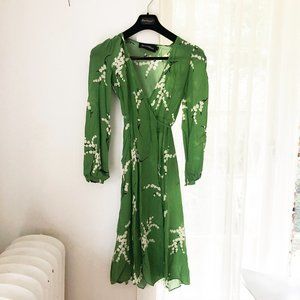 Anthropologie ,Par Violette “The Kate” wrap dress in Summer Loving, XXS